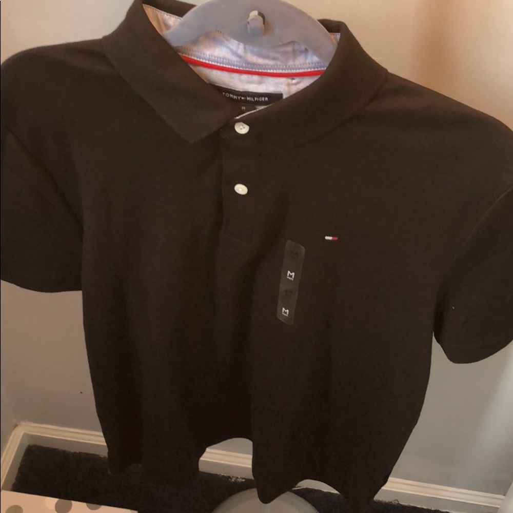 Black Tommy Hilfiger Polo